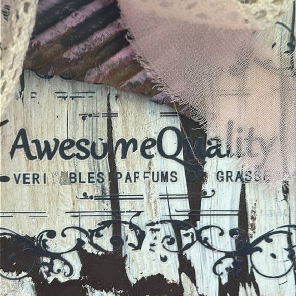 Handmade French Country Wall Hanging- Shelf Sitter Home Decor Piece - Picture 7 of 11